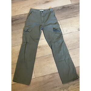 STR Pants Womens size 6 Cargo Straight Leg Army Green Pockets Y2K 90s